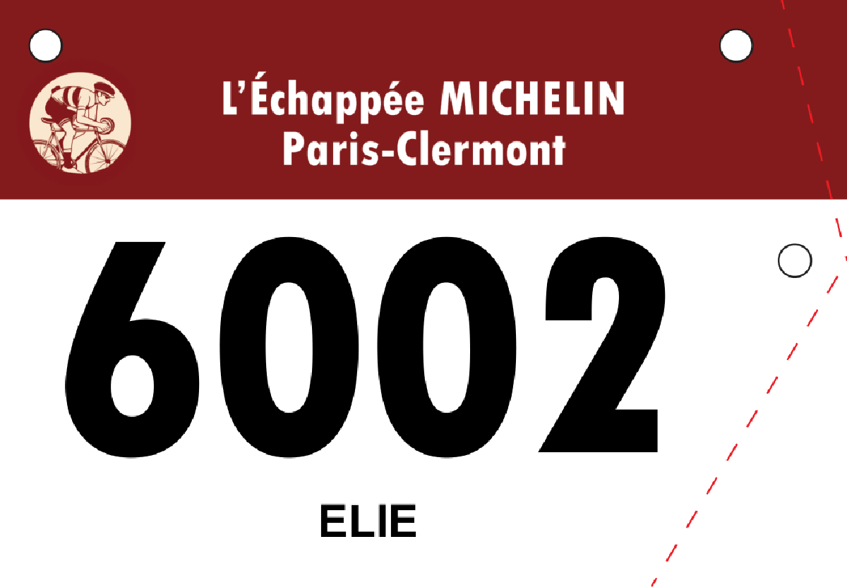 Bib Collection Dates – L'Échappée MICHELIN Paris-Clermont