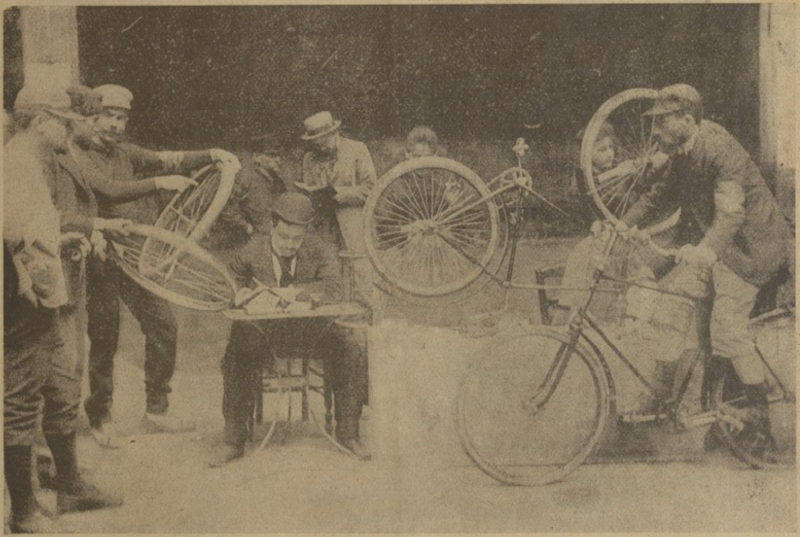 Kontrolle der Fahrer vor dem Start